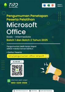 Read more about the article PENETAPAN PESERTA PELATIHAN MICROSOFT OFFICE BASIC – INTERMEDIATE INSTITUT AGAMA ISLAM NEGERI PONOROGO TAHUN 2025
